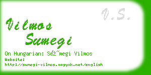 vilmos sumegi business card